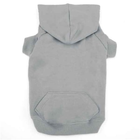 Casual Canine Basic Hoodie; Silver - Small